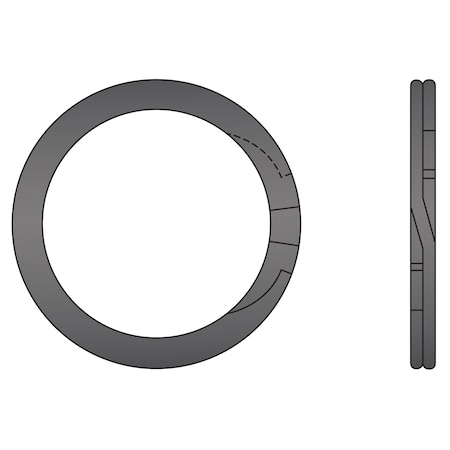 Huyett External Retaining Ring, Steel Plain Finish, 1-3/4 in Shaft Dia RSN-175